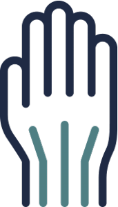 hand icon with highlighted wrist