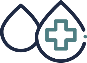 blood test icon with medical pluss icon